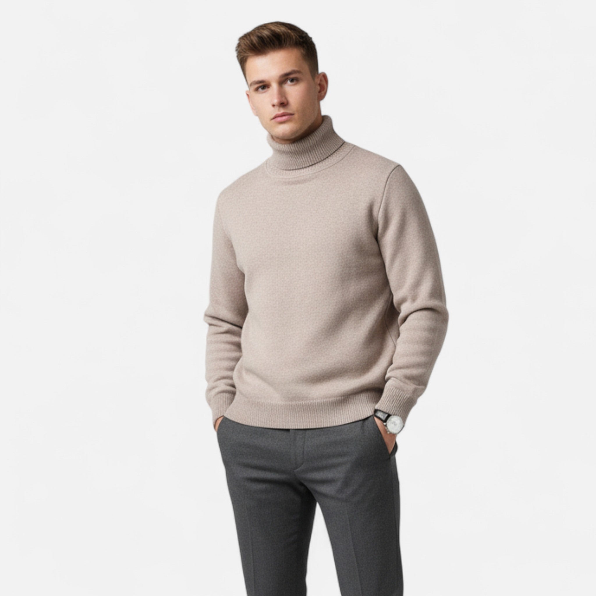 Aureli Paris | Pull Homme Col Roulé Maille Élégante