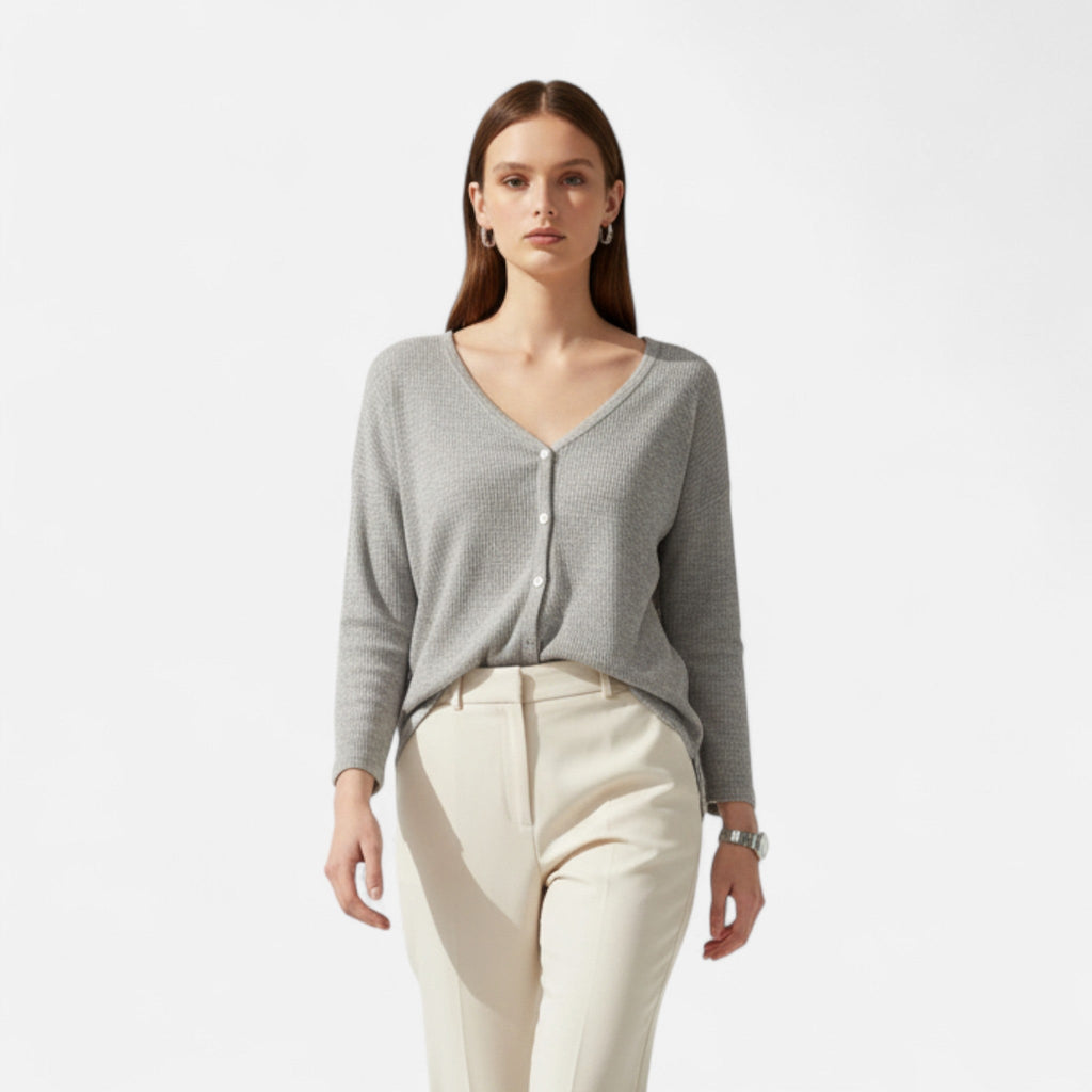 Aureli Paris | Cardigan Femme Col V Élégance Intemporelle