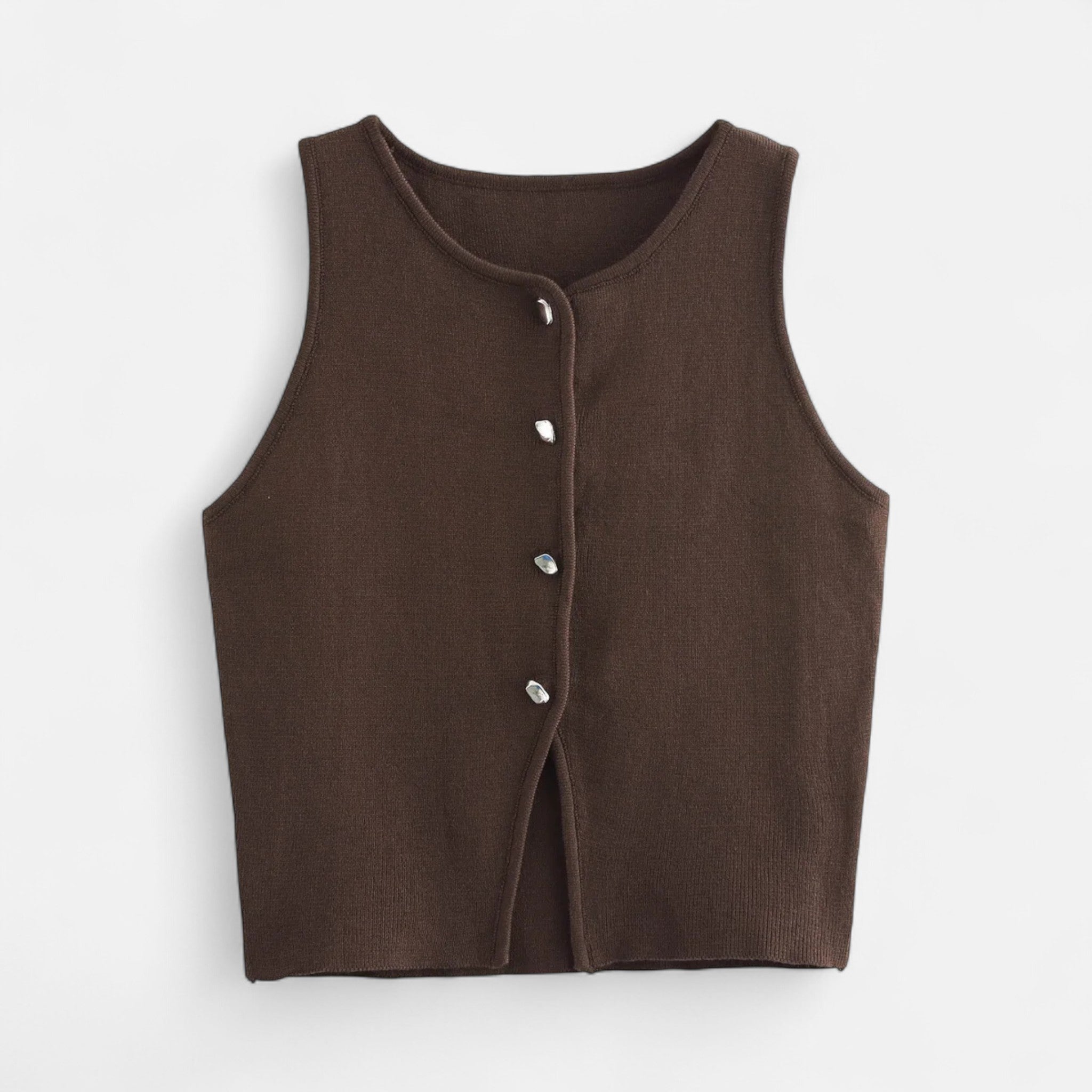 Aureli Paris | Gilet Femme Tricot Court Élégance Classique