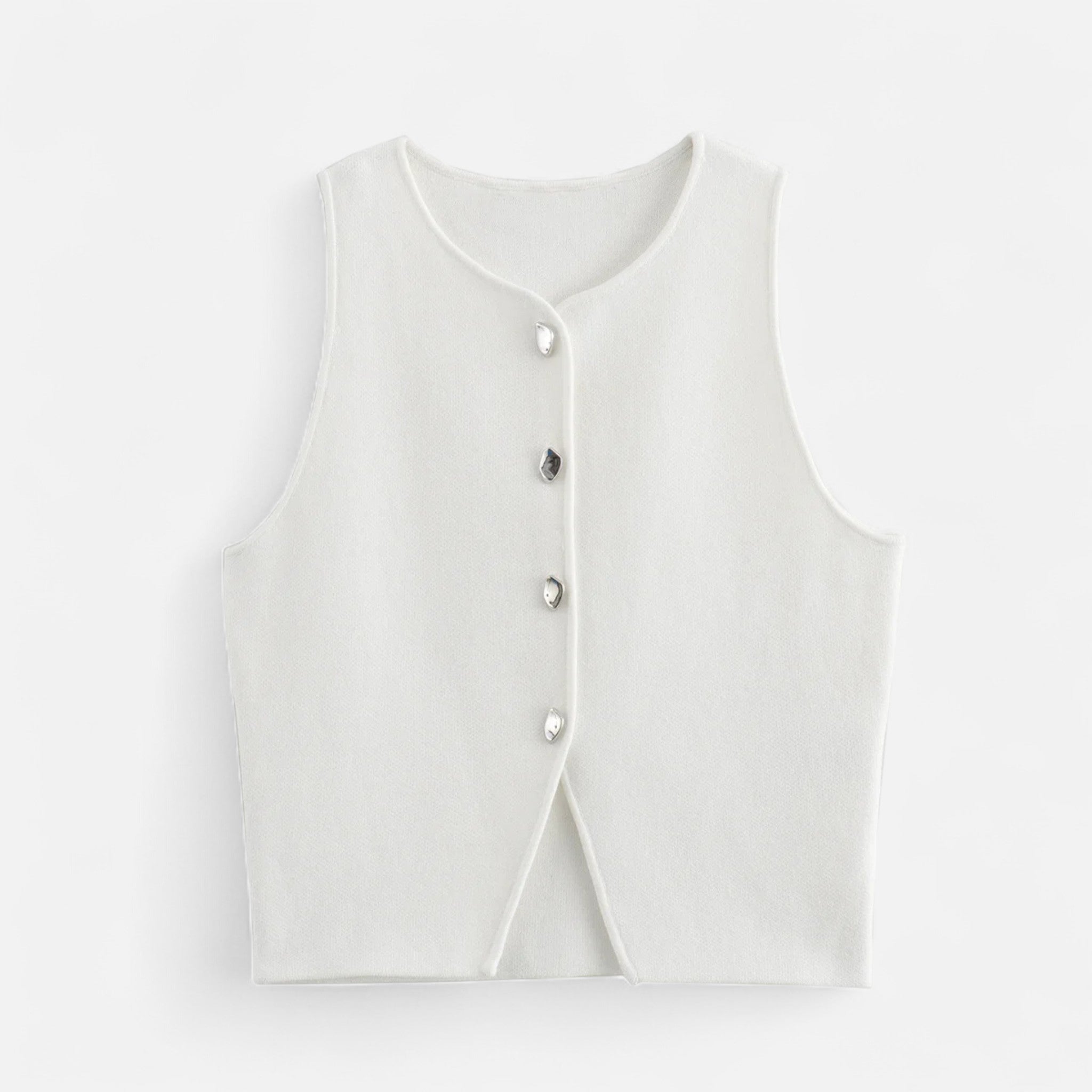 Aureli Paris | Gilet Femme Tricot Court Élégance Classique