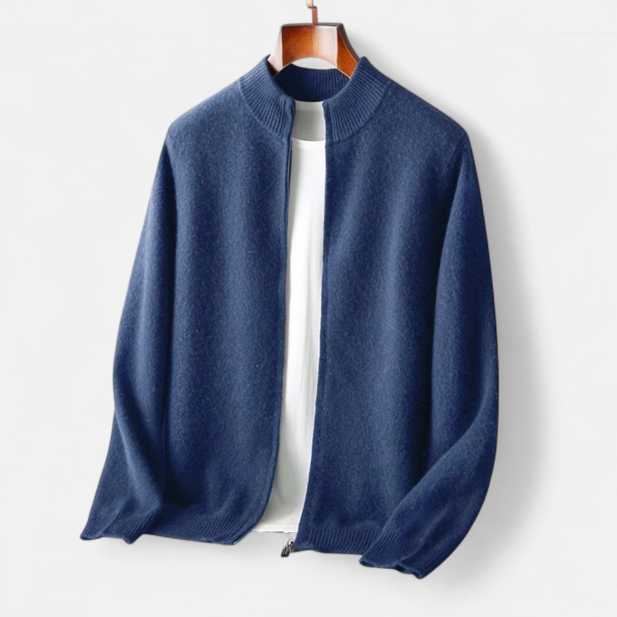 Aureli Paris | Cardigan Homme Laine Mérinos Col Zippé