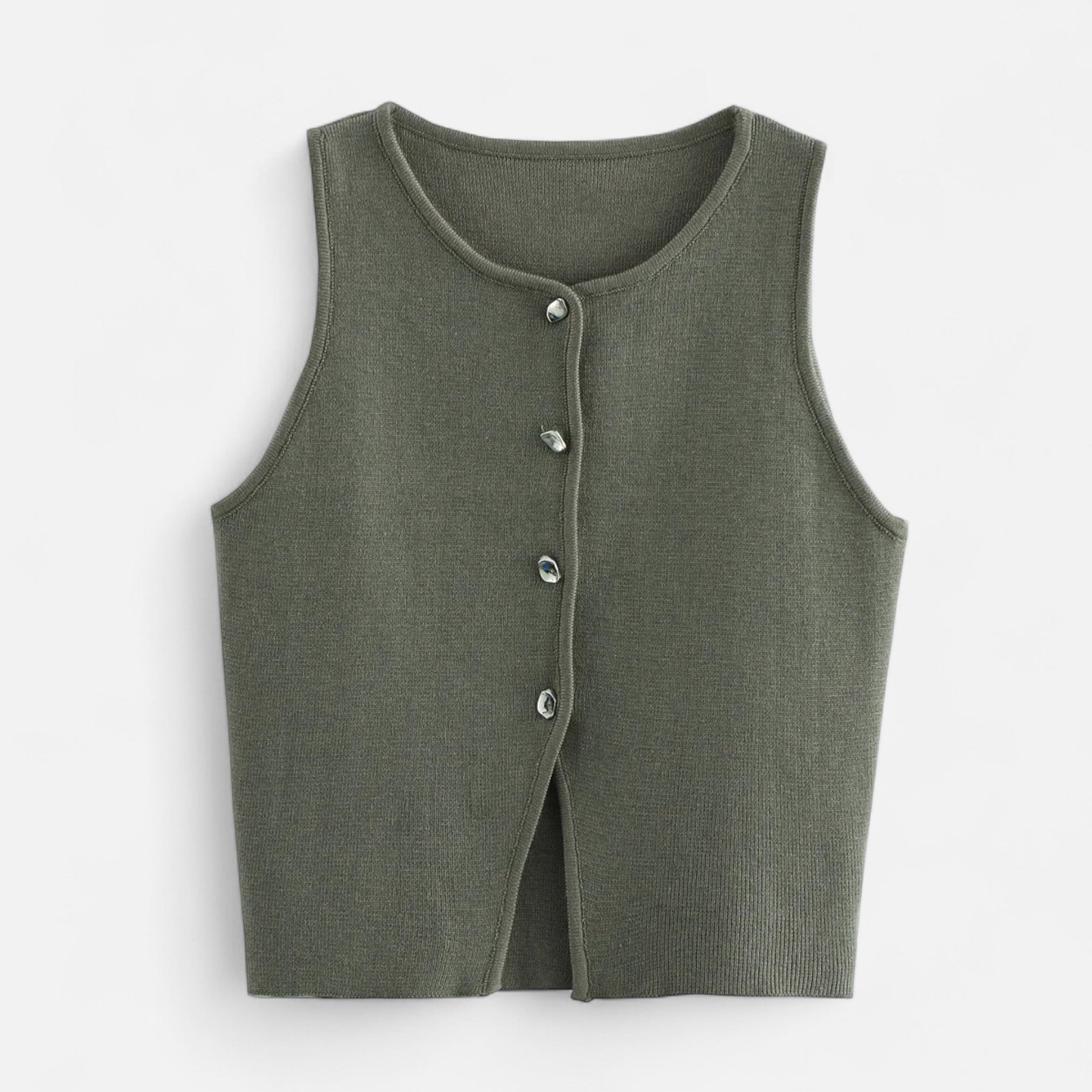 Aureli Paris | Gilet Femme Tricot Court Élégance Classique